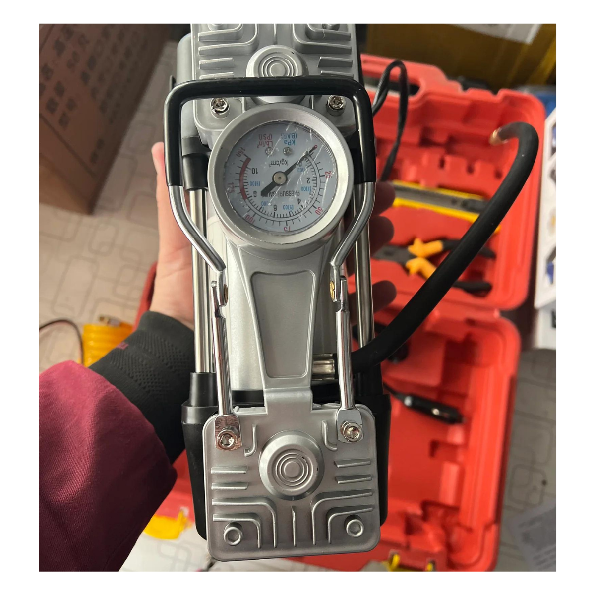 Inflador de Neumáticos Doble Cilindro