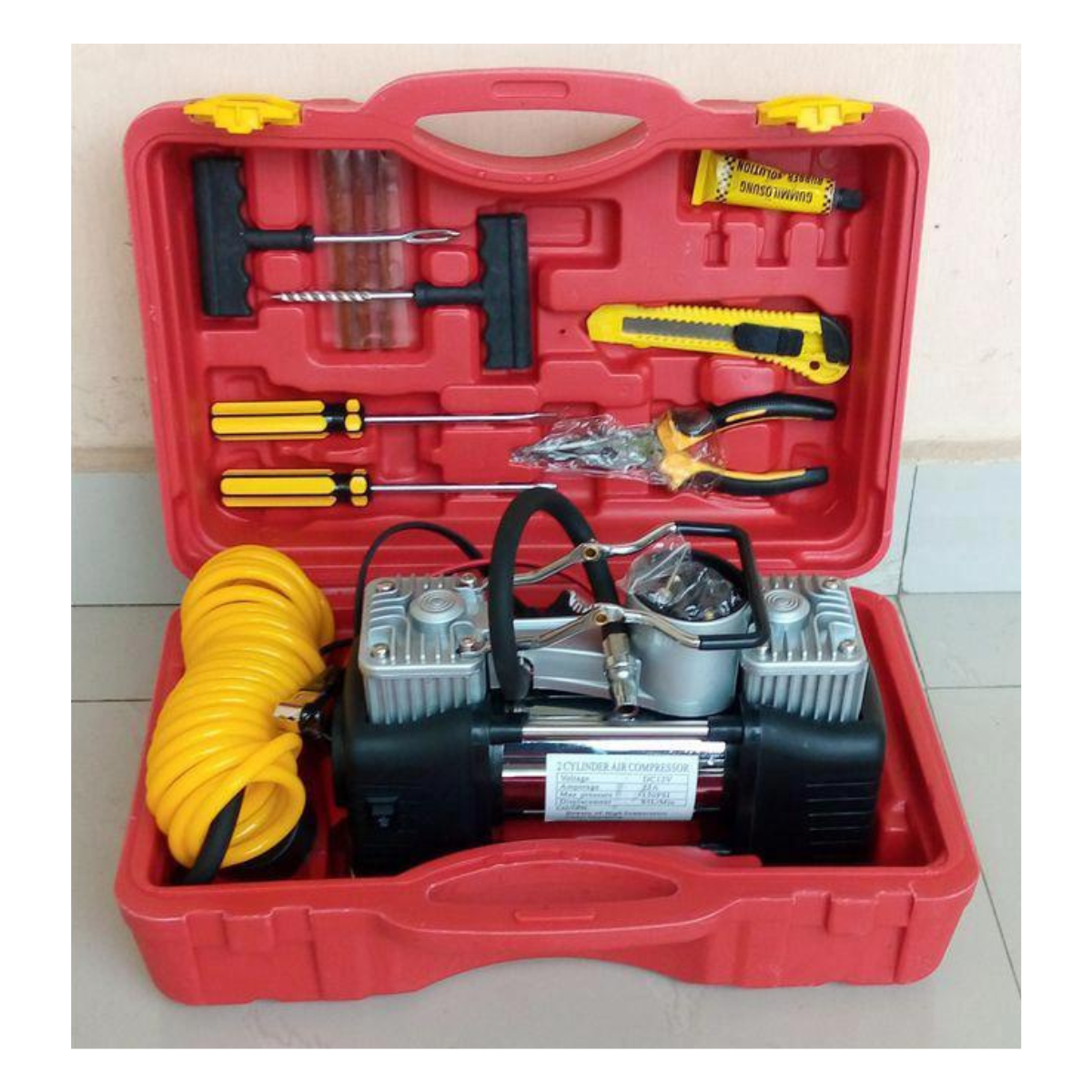 Inflador de Neumáticos Doble Cilindro